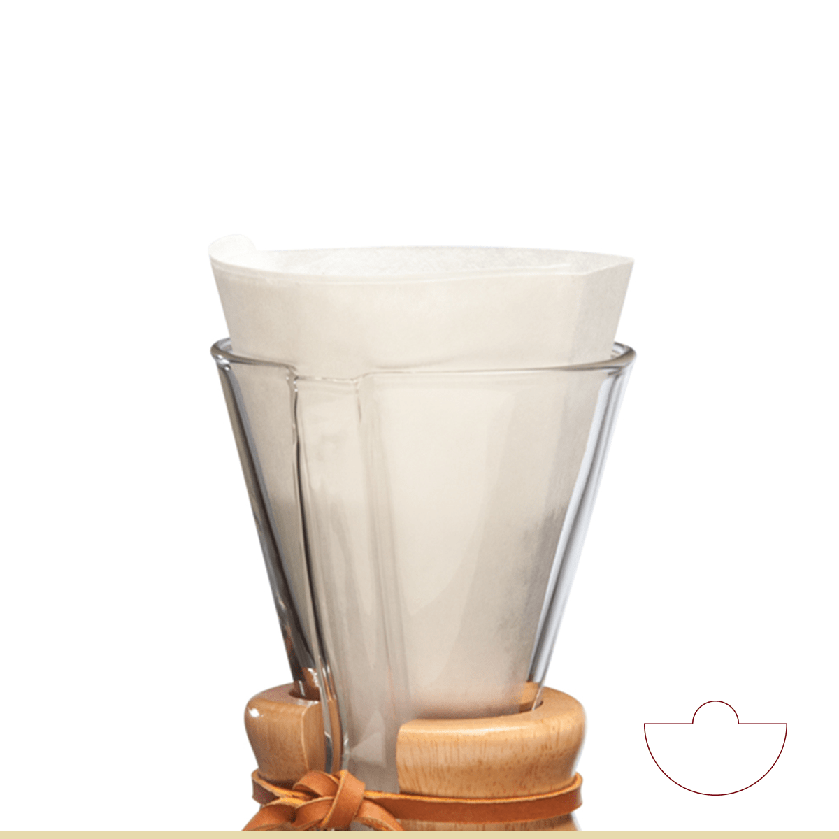 Radio Roasters Coffee CHEMEX® FILTERS UNFOLDED HALF MOON