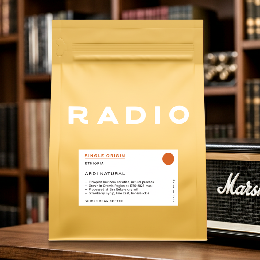 Ethiopia natural whole bean coffee