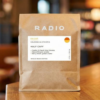 Half decaf whole bean coffee