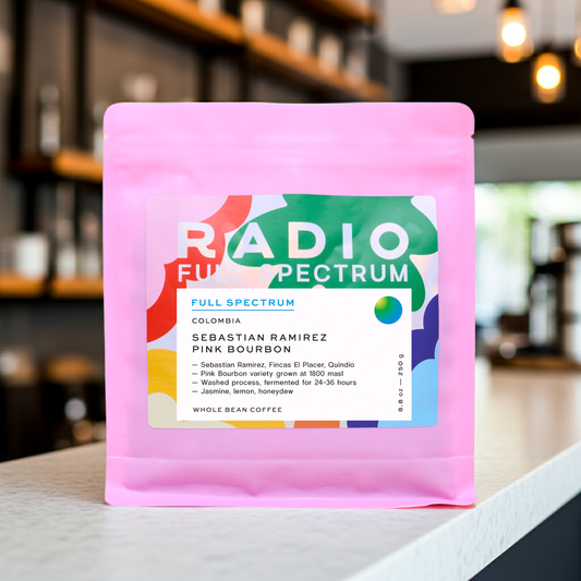Pink Bourbon Sabastian Ramirez whole bean coffee single origin Colombia