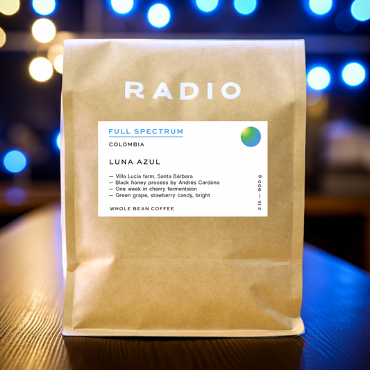 luna azul colombian whole bean coffee single origin